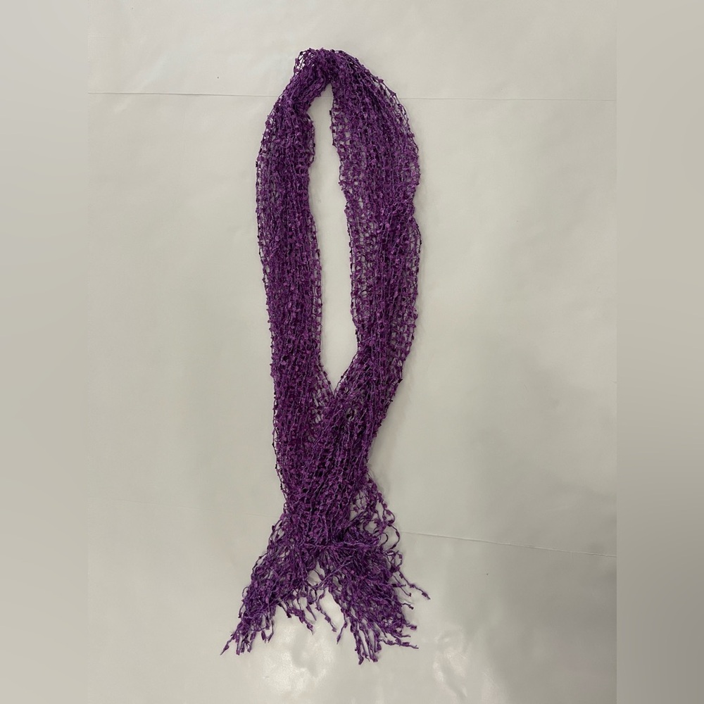 Purple Lacey Infinity Scarf